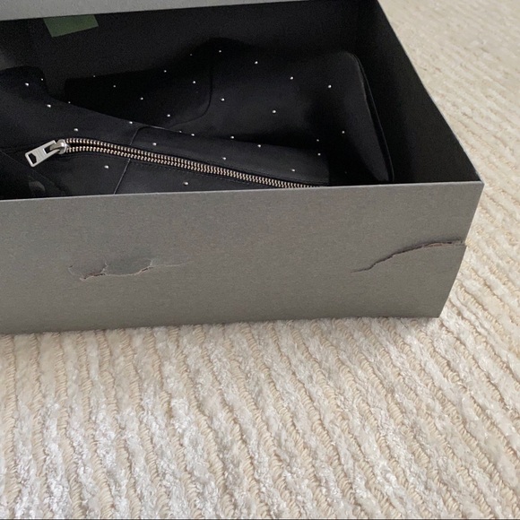 NWT All Saints black studded stiletto boots